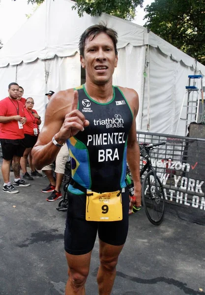 Spo Brazilian Danilo Pimentel Won Verizon New York City Triathlon — Stock Photo, Image