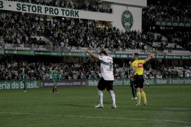 Brazilian Soccer Championship: Coritiba vs Cuiaba. July 25, 2022, Coritiba, Parana, Brazil: Soccer match between Curitiba and Cuiaba, valid for the 19th round of Brazilian Soccer Championship, held at Couto Pereira stadium, in Curitiba, Parana