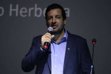 2024 Olimpiyat Oyunları için Spor Planlama. 26 Temmuz 2022, Sao Paulo, Brezilya: Brezilya Olimpiyat Komitesi (COB) başkanı Paulo Wanderley ve yönetim kurulu, kurulun katılımıyla 