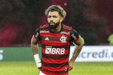 Brezilya Futbol Kupası - çeyrek final Flamengo Athletico Paranaense 'ye karşı. 27 Temmuz 2022 'de, Brezilya Futbol Kupası' nın çeyrek finali için geçerli olan Flamengo ve Athletico Paranaense arasındaki futbol maçı Rio de Janeiro 'daki Maracana Stadyumu' nda yapıldı.