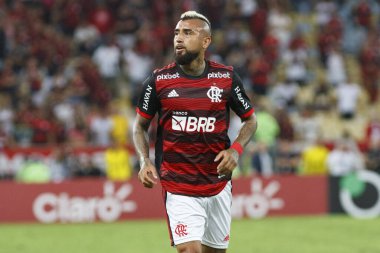 Brezilya Futbol Kupası - çeyrek final Flamengo Athletico Paranaense 'ye karşı. 27 Temmuz 2022 'de, Brezilya Futbol Kupası' nın çeyrek finali için geçerli olan Flamengo ve Athletico Paranaense arasındaki futbol maçı Rio de Janeiro 'daki Maracana Stadyumu' nda yapıldı.