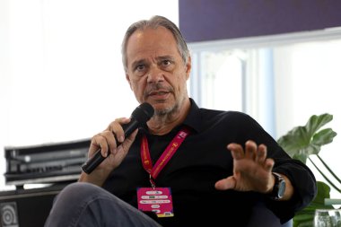 Rio Humanorama Konuşma Festivali, Sao Paulo 'da düzenlenmektedir. 28 Temmuz 2022, Sao Paulo, Brezilya: Agatha Areas, Rio Rock başkan yardımcısı, Antonio Fadiga, Artplan Sao Paulo 'nun CEO' su, ve Marcelo Zimet, Başkan & CEO Brezilya L 'Oreal