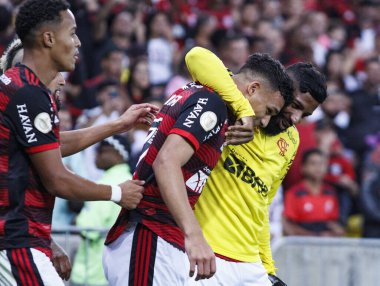 Brezilya Futbol Şampiyonası: Flamengo, Atletico-GO 'ya karşı. 30 Temmuz 2022, Rio de Janeiro, Brezilya: Brezilya 'daki Maracana Stadyumu' nda düzenlenen Brezilya Futbol Şampiyonası 'nın 20. turu için geçerli olan Flamengo ve Atletico-GO arasındaki futbol maçı
