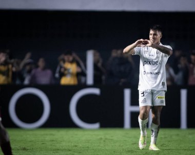Brazilian Soccer Championship: Santos vs Fluminense. August 1, 2022, Santos, Sao Paulo, Brazil: Soccer match between Santos and Fluminense, valid for the 20th round of Brazilian Soccer Championship, held at Vila Belmiro stadium, in Santos