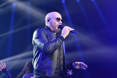 Iggy Azalea and Pitbull perform at the 2022 Can't Stop Us Now Tour in Camden, NJ. August 2, 2022, Fort Lee, NJ, USA: Iggy Azalea and Pitbull perform at the 2022 Can't Stop Us Now Tour in Camden, NJ