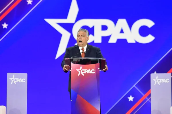 Hungarian Prime Minister Viktor Orban Attends Cpac Conference State Texas — Stock fotografie