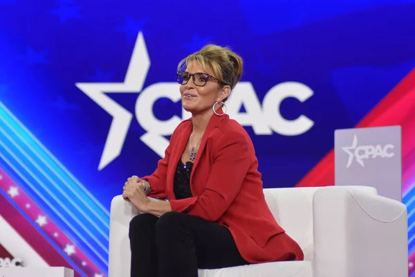 Sarah Palin Delivers Remarks Conservative Political Action Conference 2022 Dallas — Stok fotoğraf