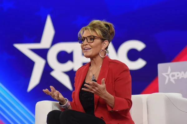 Sarah Palin Delivers Remarks Conservative Political Action Conference 2022 Dallas —  Fotos de Stock
