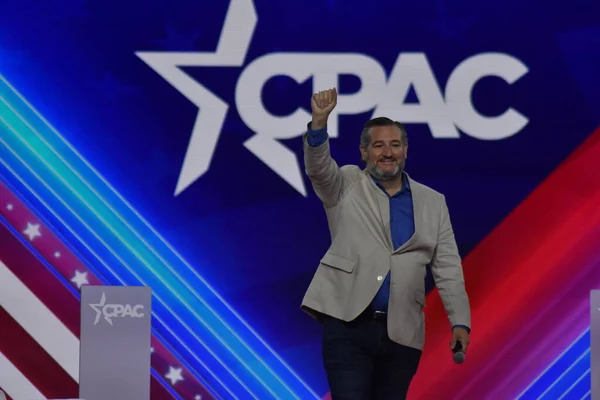 Ted Cruz Κάνει Δηλώσεις Στη Διάσκεψη Πολιτικής Δράσης Των Συντηρητικών — Φωτογραφία Αρχείου