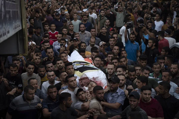 Israel Launches Attack Palestinian Group Gaza August 2022 Gaza Palestine — Stock fotografie