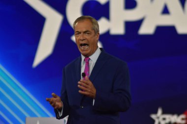 Nigel Farage delivers remarks at the Conservative Political Action Conference 2022 in Dallas, Texas. August 6, 2022, Dallas, TX, USA. Nigel Farage delivers remarks during the Conservative Political Action Conference (CPAC)