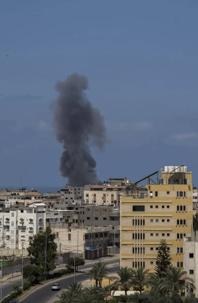 Israeli Forces Bomb Gaza Strip Palestine August 2022 Gaza Palestine — 图库照片