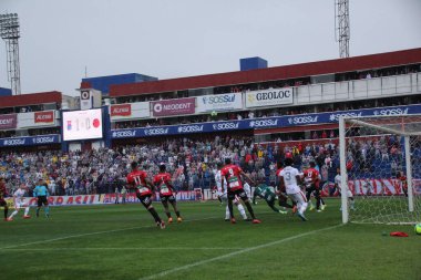 Brazilian Soccer Championship 4th Division: Parana Clube vs Pouso Alegre FC. August 7, 2022, Curitiba, Parana, Brazil: Soccer match between Parana Clube and Pouso Alegre FC, valid for the round of 16 of the second leg of Brazilian Soccer Championship