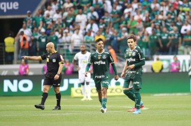 Brazilian Soccer Championship: Palmeiras vs Goias. August 7, 2022, Sao Paulo, Brazil: Brazilian President Jair Bolsonaro during the soccer match between Palmeiras and Goias, valid for the 21st round of the Brazilian Soccer Championship