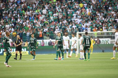 Brazilian Soccer Championship: Palmeiras vs Goias. August 7, 2022, Sao Paulo, Brazil: Brazilian President Jair Bolsonaro during the soccer match between Palmeiras and Goias, valid for the 21st round of the Brazilian Soccer Championship