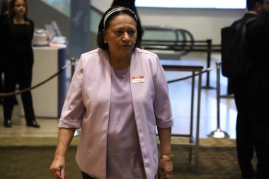 The 10th LIDE Forum in Sao Paulo. August 09, 2022, Sao Paulo, Brazil: Luiz Fernando Furlan-Chairman do Lide; Joao Doria Neto-President of Lide; Roberto Giannetti da Fonseca-President of Lide Energia; Fatima Bezerra-Governor