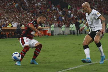 Libertadores Soccer Cup - Quarterfinals: Flamengo vs Corinthians. Soccer match between Flamengo and Corinthians for the second leg of Libertadores Soccer Cup - Quarterfinals, held at  Maracana stadium, in Rio de Janeiro, on Tuesday (9)