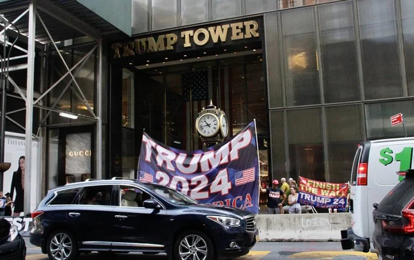 (NEW) Protest For and Against Donald Trump at Trump Tower after FBI raided his Mar-a-Lago home. August 09, 2022, New York, USA: Some protesters for and against the former US President, Donald Trump, gathered in front of Trump Tower on 5th avenue