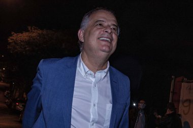 Candidate for government of Sao Paulo Fernando Haddad and the candidate for Senate Marcio Franca attend an event in  city of Guarulhos. August 11, 2022, Guarulhos, Sao Paulo, Brazil