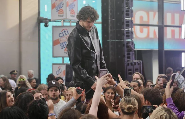 Jack Harlow performs live at NBC Todays Citi Summer Concert Series at Rockefeller Plaza. August 12, 2022, New York, USA: American Rapper, Jackman Thomas Harlow from Louisville, Kentucky 