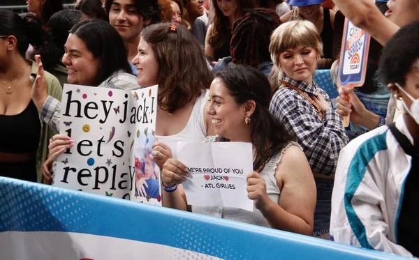 Jack Harlow performs live at NBC Todays Citi Summer Concert Series at Rockefeller Plaza. August 12, 2022, New York, USA: American Rapper, Jackman Thomas Harlow from Louisville, Kentucky 