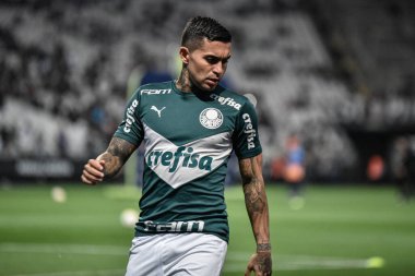 Brazilian Soccer Championship: Corinthians vs Palmeiras. August 13, 2022, Sao Paulo, Brazil: Soccer match between Corinthians and Palmeiras, valid for the 22nd round of Brazilian Soccer Championship, held at Neo Quimica Arena, in Sao Paulo