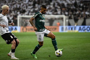 Brazilian Soccer Championship: Corinthians vs Palmeiras. August 13, 2022, Sao Paulo, Brazil: Soccer match between Corinthians and Palmeiras, valid for the 22nd round of Brazilian Soccer Championship, held at Neo Quimica Arena, in Sao Paulo