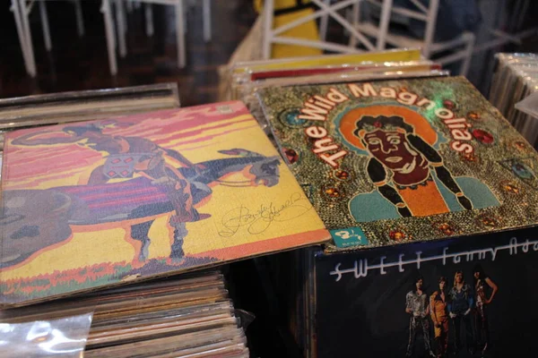 Public movement during the 3rd Edition of Vinil Fest Curitiba. August 13, 2022, Curitiba, Parana, Brazil: Movement during the 3rd edition of Vinil Fest Curitiba Vinil, which has several exhibitors offering a huge variety for all musical tastes