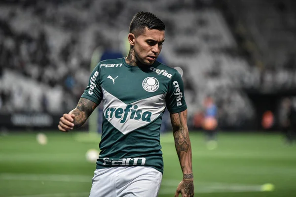 Brazilian Soccer Championship: Corinthians vs Palmeiras. August 13, 2022, Sao Paulo, Brazil: Soccer match between Corinthians and Palmeiras, valid for the 22nd round of Brazilian Soccer Championship, held at Neo Quimica Arena, in Sao Paulo