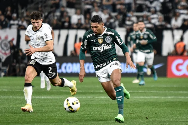 Brazilian Soccer Championship: Corinthians vs Palmeiras. August 13, 2022, Sao Paulo, Brazil: Soccer match between Corinthians and Palmeiras, valid for the 22nd round of Brazilian Soccer Championship, held at Neo Quimica Arena, in Sao Paulo