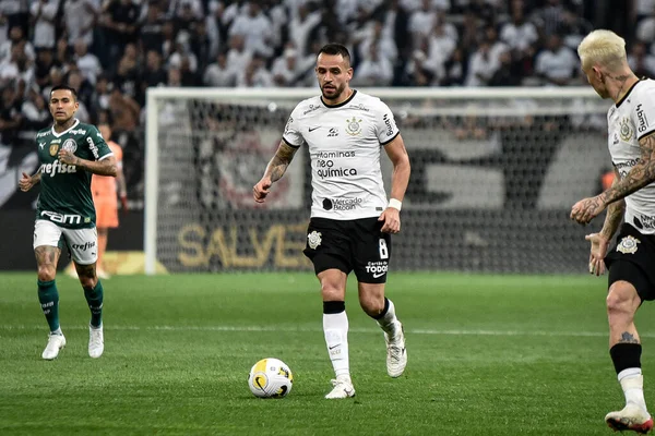 Brazilian Soccer Championship: Corinthians vs Palmeiras. August 13, 2022, Sao Paulo, Brazil: Soccer match between Corinthians and Palmeiras, valid for the 22nd round of Brazilian Soccer Championship, held at Neo Quimica Arena, in Sao Paulo