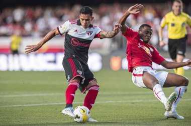 Brazilian Soccer Championship: Sao Paulo vs Red Bull Bragantino. August 14, 2022, Sao Paulo,  Brazil: Soccer match between Sao Paulo and Red Bull Bragantino, valid for the 22nd round of the Brazilian Soccer Championship, held at Morumbi Stadium, in S