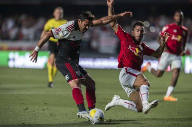 Brazilian Soccer Championship: Sao Paulo vs Red Bull Bragantino. August 14, 2022, Sao Paulo,  Brazil: Soccer match between Sao Paulo and Red Bull Bragantino, valid for the 22nd round of the Brazilian Soccer Championship, held at Morumbi Stadium, in S