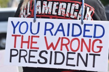 Supporters of former President of the United States Donald J. Trump rally and participate in a vehicle parade near Trump National Golf Club in Bedminster. August 14, 2022, Bedminster, NJ, USA