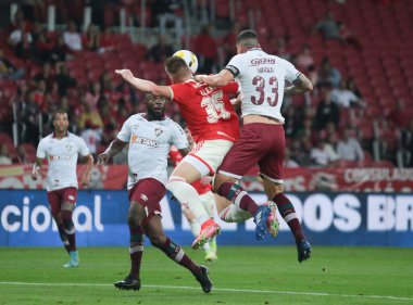 Brazilian Soccer Championship: Internacional vs Fluminense. August 14, 2022, Porto Alegre, Rio Grande do Sul, Brazil: Soccer match between Internacional and Fluminense, valid for the 22nd round of Brazilian Soccer Championship