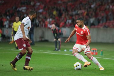 Brazilian Soccer Championship: Internacional vs Fluminense. August 14, 2022, Porto Alegre, Rio Grande do Sul, Brazil: Soccer match between Internacional and Fluminense, valid for the 22nd round of Brazilian Soccer Championship