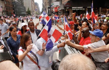 New York Governor Hochul during Dominican Day Parade 2022. August 14, 2022, New York, USA: The Governor of New York, Kathy Hochul during the Dominican Day Parade 2022 which is back for in person parade