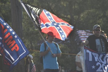August 16, 2022, Bedminster, NJ, USA: Supporters of former President of the United States Donald J. Trump rally near Trump National Golf Club in Bedminster, New Jersey to support President Trump following the FBI raid at Mar-a-Lago in Palm Beach