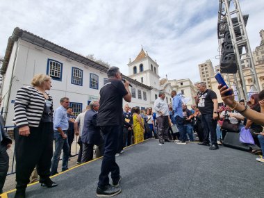 The beginning of Political Campaign of PSDB Governorship candidate Rodrigo Garcia in Sao Paulo. August 16, 2022, Sao Paulo, Brazil: The governor of Sao Paulo Rodrigo Garcia (PSDB), candidate for the Government