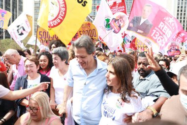 The beginning of Political Campaign of PT Governorship candidate Haddad in Sao Paulo-Brazil. August 16, 2022, Sao Paulo, Brazil: The opening of the political campaign to the Governor of Sao Paulo by Fernando Haddad of the PT political party 