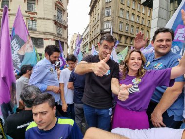 The beginning of Political Campaign of PSDB Governorship candidate Rodrigo Garcia in Sao Paulo. August 16, 2022, Sao Paulo, Brazil: The governor of Sao Paulo Rodrigo Garcia (PSDB), candidate for the Government