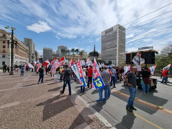 Beginning Political Campaign Governorship Candidate Haddad Sao Paulo Brazil August — Fotografia de Stock