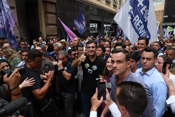 Beginning Political Campaign Psdb Governorship Candidate Rodrigo Garcia Sao Paulo — Fotografia de Stock