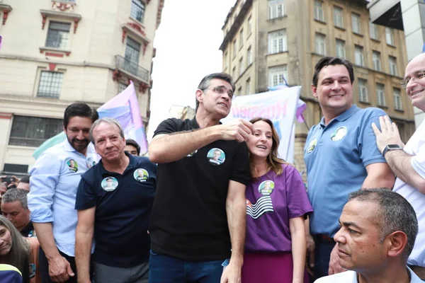 Начало Политической Кампании Кандидата Губернаторы Псбр Родриго Гарсиа Сан Паулу — стоковое фото