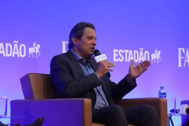 (INT) Discussions on Elections 2022 in Sao Paulo. August 19, 2022, Sao Paulo, Brazil: The Governorship candidate for Sao Paulo Fernando Haddad (PT) participates in a discussion promoted by Estadao 