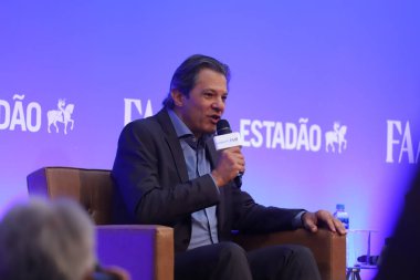 (INT) Discussions on Elections 2022 in Sao Paulo. August 19, 2022, Sao Paulo, Brazil: The Governorship candidate for Sao Paulo Fernando Haddad (PT) participates in a discussion promoted by Estadao 