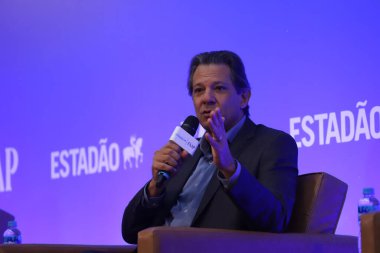 (INT) Discussions on Elections 2022 in Sao Paulo. August 19, 2022, Sao Paulo, Brazil: The Governorship candidate for Sao Paulo Fernando Haddad (PT) participates in a discussion promoted by Estadao 