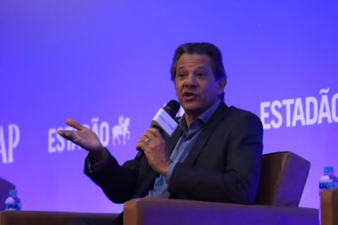 (INT) Discussions on Elections 2022 in Sao Paulo. August 19, 2022, Sao Paulo, Brazil: The Governorship candidate for Sao Paulo Fernando Haddad (PT) participates in a discussion promoted by Estadao 