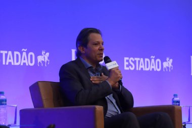 (INT) Discussions on Elections 2022 in Sao Paulo. August 19, 2022, Sao Paulo, Brazil: The Governorship candidate for Sao Paulo Fernando Haddad (PT) participates in a discussion promoted by Estadao 