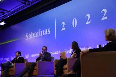 (INT) Discussions on Elections 2022 in Sao Paulo. August 19, 2022, Sao Paulo, Brazil: The Governorship candidate for Sao Paulo Fernando Haddad (PT) participates in a discussion promoted by Estadao 